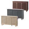 Shoe Storage Cabinet 3 Slatted Doors Rack Cupboard Stand Drawer Unit Footwear