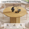 Round Dining Table for 4, 47.24-Inch Wood Dining Table for Kitchen Living Room