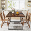 63-78.8'' Extendable Dining Table Kitchen Table with Metal Frame for 6-8 People