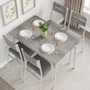 5PCS Wooden Dining Table Set for 4,Kitchen Table&Chairs Set w/Upholstered Seats