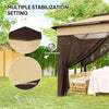 3 x 3(m) Pop Up Gazebo Party Tent with Netting, Height Adjustable