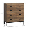 Chest of Drawers 4-Drawer Dresser Storage Cabinet W/ Handles Bedroom Living Room