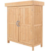 Garden Storage Tool Shed Cabinet Outdoor Wooden Box Shelves Organizer Cupboard