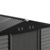 Garden Shed 8 X 7FT Metal Apex Roof With Free Foundation Base Storage House Grey