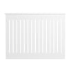 Radiator Cover Vertical Slat Modern Stylish MDF Wood White Black Cabinet Shelf