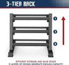 Adjustable 3-Tier 1100LBS Dumbbell Rack Heavy Duty Weight Rack Storage Shelf Gym