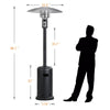 Outdoors Standing Patio Heater 8.8KW Propane Gas On Wheels Brand - New