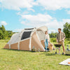 Inflatable Camping Tent w/ Air Pump, 2-3 Person Blow Up Tent, Khaki