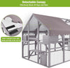 Cat House Large Enclosure Cat Run Wooden Catio Outdoor Kitty House with Bridges