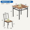 Table and Chairs Set of 2, Small Kitchen Table Sets, 3-Piece Compact Dining Room
