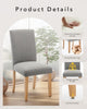 Set of 2 Modern Fabric Upholstered Dining Chairs, Curved Backrest+Solid Wood Leg