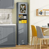 Bathroom Narrow Corner Floor Cabinet Storage Cabinet-Grey