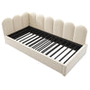 Day Bed Plush Velvet Upholstered Bed 3ft Single Sofa Bed with Trundle Guest Bed