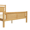Wooden Bed Frame 4ft6 Double Bed Pine Wood with Rattan Headboard & Footboard