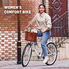 VIRIBUS 24/26Inch Ladies Women Beach Cruiser Bike Bicycle w/ Basket Comfort Ride