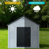 Outdoor Large Dog Kennel Grey Durable Plastic Winter House Insulating Waterproof