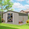 Garden Shed Storage Large Yard Store Sliding Door Metal Roof Tool Box
