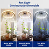 LED Crystal Ceiling Fan Light Dimmable Fan Ceiling Lamp Quiet W/ Remote Hfeujfay