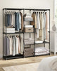 Industrial Open Wardrobe Clothes Rail Rack Bedroom Storage Metal Unit Shelves