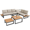Garden Lounge Set w/ Coffee Tables, Corner Sofa Recliner Chairs, Patio Furniture