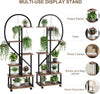 2 Pack 6 Tier Tall Plant Stand, Metal Plant Shelf with Detachable Wheels&Drawers