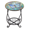 Small Garden Mosaic Butterfly Drinks Side Table Bistro Dining Outdoor Patio Home