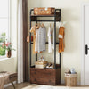 Freestanding Closet Organizer Small Clothes Rack with Drawers and Shelves