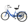 24 Inch Tricycle Adults Seniors Foldable 7 Speed 3 Wheels Bicycle with Basket UK