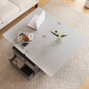 Multi-Functional Lift-Top Coffee Table with 2 Drawers & Hydraulic Lift, Grey