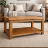 Oakcroft Coffee Table – Rustic Oak Living Room Table with Lower Shelf