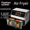 12L Dual Zone Digital Air Fryer Oven Cooker Oil Free Low Fat with 100 Tray Large