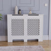 White Radiator Cover MDF Small Large Modern Wood Slat Grill Cabinet Furniture