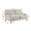 Dusk Hampshire Beige Textured Weave & Oak 2 Seater Sofa RRP £899