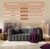 2-Seater Soft Foam Sofa with Armrests & 2 Cushions, Compact Modern Lovesea