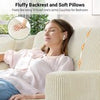 3/4 Seater Corduroy Sofa Jumbo Cord Modern Sofa Couch Seats with 2 Pillows Soft
