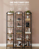 Rustic Tallboy Bookcase 6-Tier Bookshelf Tall Storage Shelving Unit Display Rack