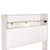 Modern Double Bed with Storage Drawers, LED Lighting & Charging, Linen, Beige