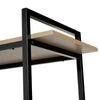 5 Tier Bookcase Bookshelf Industrial Wooden Storage Shelf Metal Frame 180cm UK