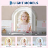 Kids Vanity Set with LED Mirror,Makeup Desk with 1 Drawers &,2 Open Shelves