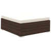 Outdoor Lounge Set 24 Pieces Poly Rattan Garden Sofa Seat Brown/Black