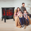 Electric Fireplace Log Burning Flame Effect Stove Fire Heater Thermal Wood 1800W