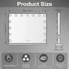 Hollywood Light Up Vanity Mirror with Lights 15-LED Make Up Mirror Tabletop Wall