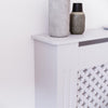 White Radiator Cover MDF Small Large Modern Wood Slat Grill Cabinet Furniture