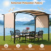 305 x 242 cm Retractable Pergola Large Garden Pergola with Sun Shade Beige