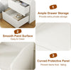 Modern Nightstand with 2 Drawer Bed Side End Table for Bedroom Living Room