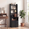 6-Tier Bedside Table Storage Cabinet Tall Nightstand with Charging Station