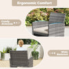 Outdoor Wicker Furniture with Loveseat & Table