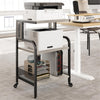 3 Tier Printer Stand,Printer Cart w/Storage Baskets Rolling Printer Table Office