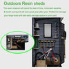 6X4FT Plastic Garden Shed Pent with Floor Window Lockable Door Wood Grain Grey