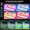 High Gloss LED Coffee Table With Storage Wooden 2 Drawer Living Room Furniture